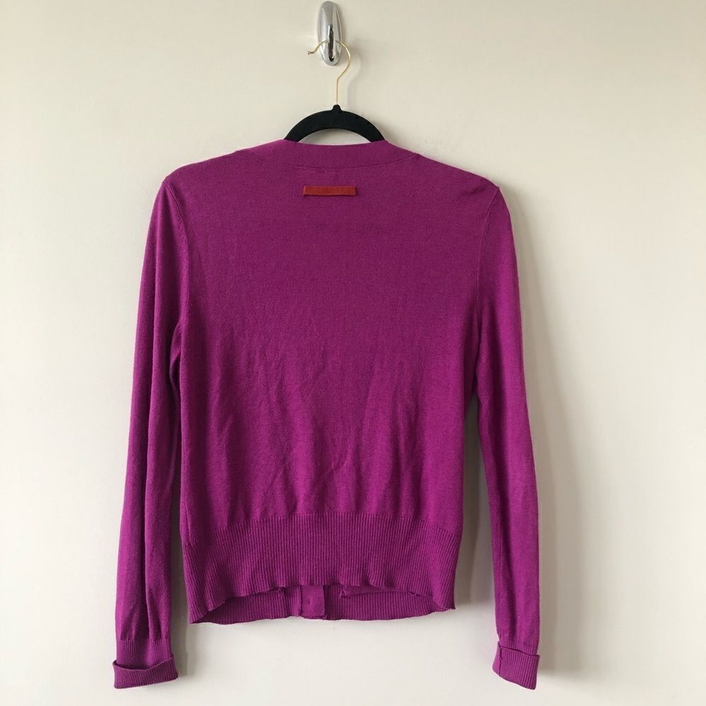 ANTHROPOLOGIE Moth One Side Ruffle Button Cardigan - Picture 4 of 8